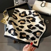 Resim 3 Renk Seçeneği Mevcut 1 Adet Şık Leopar Desenli Eşarp - Bohem Tarzı Moda Kare Eşarp, Hafif Polyester, Akşam Randevuları ve Şık Aksesuarlar İçin Uygun 