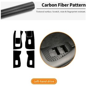 Resim Dashanshop 2017-2025 Tesla Model 3 Carbon Fiber Pattern Konsol Vites Kaplama Film Kiti 