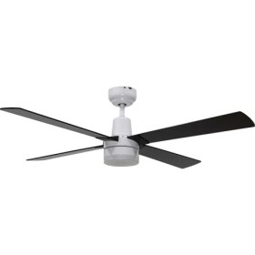 Resim Alsanfan Pilot Beyaz Motorlu Siyah Kanatlı Uzaktan Kumandalı Tavan Vantilatörü 