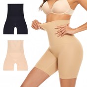 Resim 1 adet Kadın Yüksek Bel Karın Kontrol Şekillendirici, Popo Kaldırıcı Zayıflama Sporu Doğum Sonrası İç Çamaşırı, Rahat Dikişsiz Fitness Külot, Polyester %100 Düz Günlük Stil, 108gsm İç Astar 