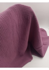 Resim Lüks Müslin Kumaş Eflatun 