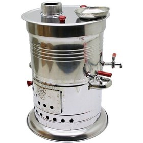 Resim ÖZ-EL ZHT7589 7 L Çift Musluk Piknik Semaveri Inox 