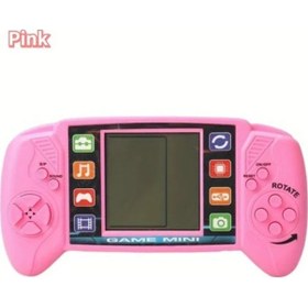 Resim Dream011 1 Adet Nostalgik El Tipi Oyun Konsolu Pembe Dayanıklı Plastik Büyük Ekran Hız Seviyeli 