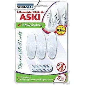 Resim 53.01.081 Iz Bırakmaz 3'lü Oval Askı, Beyaz 