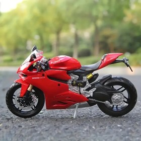 Resim Maisto 1:12 Ölçekli Ducati 1199 Panigale Motosiklet Modeli - Döküm Koleksiyonluk, Yağmurlaştırılmış Bitiş, İtme Eylemi, Hobiler & Hediyeler için Plastik Oyuncak 