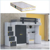 Resim Setaymobilya Metris Ranza 2 Kapaklı Dolap Çalışma Masası + 1 Comfort Yatak 