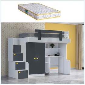 Resim Setaymobilya Metris Ranza 2 Kapaklı Dolap Çalışma Masası + 1 Comfort Yatak 