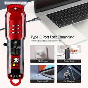 Resim 1 Adet Şeffaf Kablosuz Elektrikli Erkek Sakal Tıraş Makinesi, Ayarlanabilir Limit Tarak Seti - 10 Önemli Bayram İçin İdeal Hediye (Noel, Cadılar Bayramı, Paskalya, Sevgililer Günü, Şükran Günü) 
