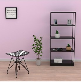 Resim Knsz kafes tel sandalyesi taburesi 1 li mutlu syhkono ofis cafe bahçe mutfak 