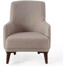 Resim Regnar Keten Berjer Sütlü Kahve Tekli Koltuk Kahverengi 