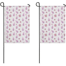 Resim Noel Desenli 2 Li Bahçe Bayrağı Seti, Çift Taraflı 12x98 İnç Açık Alan İçin 12+ 