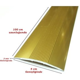 Resim Alüminyum Kapı Eşik Profili Zemin Parke Profili 4 Cm X 100Cm Sarı 140858142 