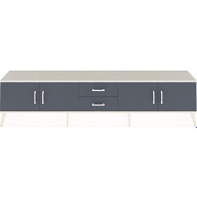 Resim Arges Tv Ünitesi 2 Raflı 2 Çekmeceli 4 Kapaklı 220x30x51 Aytaşı-antrasit Antrasıt/antrasıt - Aytası 