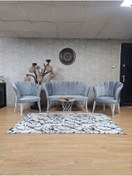 Resim SEVİNÇ MOBİLYA Beyaz Boyalı Tel Ayak Papatya Çay Seti Koltuk Takımı , Çay Seti , Papatya Çay Seti , Koltuk Takımı 