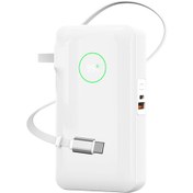 Resim WIWU Wi-P049 Noble Serisi Type-C Kablolu Dijital LED Göstergeli Powerbank PD 35W 10000mAh Beyaz 