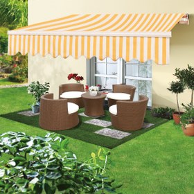 Resim Sunfun Polyester Tente Sarı-Beyaz 300x200 cm 