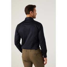 Resim D'S Damat Ds Damat Slim Fit Lacivert Düz Gömlek 4HE02DY05006M 