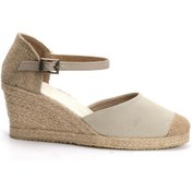 Resim Gerçek Elişi Bej Kadın Dolgu Topuk Espadril Handmade Bej 