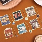 Resim Metalden Yapılmış Kitap Ayracı - El Çizimi Mağaza Dış Görünüm Stili Tasarımlar, Kadınlar & Kızlar için Vintage Tarzı Kitap Aksesuarları, Kitap Severler İçin Benzersiz Hediye Kitap Ayracı, Steakhouse, Bitki Mağazası, kitapçı 