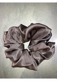 Resim Mois Atelier Gül Kurusu Gri Saten Kumaş Lastikli Kadın Simit Saç Tokası Bayramlık Gri 