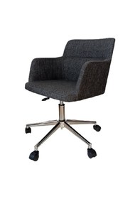 Resim Çalışma Sandalyesi Krom Yıldız Ayaklı Döküm Süngerli Antrasit Ket 