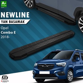 Resim S-Dizayn Opel Combo E Uzun Şase NewLine Siyah Yan Basamak 213 Cm 2018 Üzeri A+ Kalite 