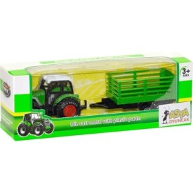 Resim Asya Oyuncak Metal Traktör 955-168-YEŞIL 