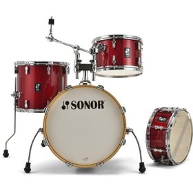 Resim Sonor AQX Jazz 4-Parça Akustik Davul Seti (Red Moon Sparkle) 
