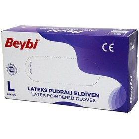 Resim Beybi Pudralı Muayene Eldiveni L 100'lü 