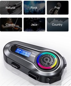 Resim Wearfitpro Q08 Max Rgb Işık Efektli İntercom Bluetooth Motosiklet Kask Kulaklığı İntercom Kulaklık 
