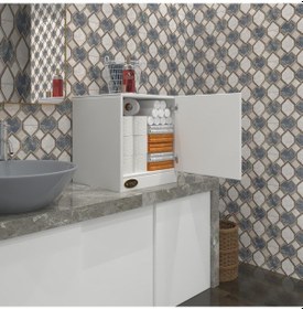 Resim Kenzlife kapaklı mutfak dolabı melek byz 039x029x29 banyo ofis komodin (m) 