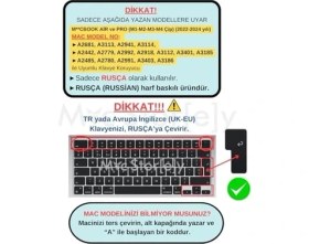Resim Teknocan Marketing Air 13.6-15.3 ve Pro 14-16 Uyumlu Rusça Klavye Koruyucu Silikon Ince Hafif Gradient Kaplama Toz Sıvı Koruyucu Uk Ters L Enter M1-m5 Uyumlu Pembe 