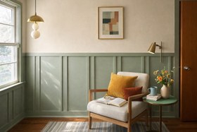 Resim Pre-Cut Wall Molding Kit, Paintable-Lightweight Shaker Paneling - 45" (114cm) & 150" (381cm) / 7.5 cm (3") 