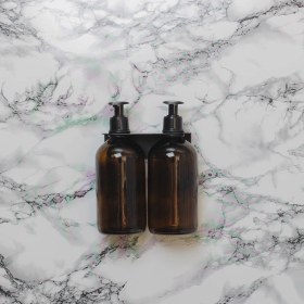 Resim Hobi Demir Sanat 2'Li Set Sıvı Yağ Şişesi, Banyo Şampuanlık , Duş Jelilik, Sıvı Sabunluk 