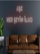 Resim Twins Led Aşk Her Şeyin Ilaci Yazılı Neon Tabela Kırmızı Model:model:21763366 Kırmızı 