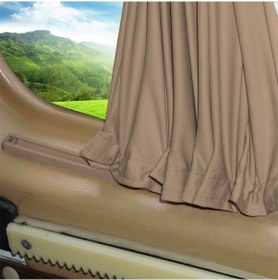 Resim Pandami Ford Tourneo Courier 2014+ Uyumlu Krem Raylı Oto Perde Takımı 