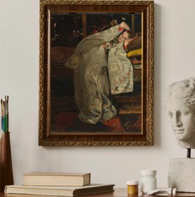 Resim George Hendrik Breitner - Beyaz Kimono İçindeki Kız Fine Art Baskı - Hahnemühle Matt Fibre / 40x50 / Eseri Baskı Ölçüsüne Ortala (Beyaz kenar olsun / Eserden kırpılmaz) 