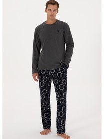 Resim U.s. Polo Assn. Erkek Antrasit Melanj Pijama Takım 50318609-vr081 Antrasit Melanj 