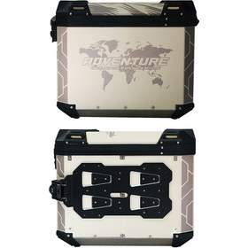 Resim GP KOMPOZİT DSN02 Universal 40 lt x 2 Desenli Alüminyum Motosiklet Yan Çanta Seti 