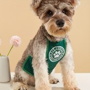 Resim Pet Cartoon Grafik Önlük, Köpek Önlük, Yavru Köpek Giysileri, Köpek Karın Giyim, Yeşil 