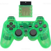 Resim Yeşil-kablosuz Gamepad Sony Ps2 Denetleyicisi İçin Playstation 2 Konsolu Joystick Çift Titreşim Şok Joypad Usb Pc Oyun Kontrolü 