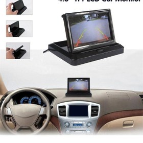 Resim Kalite 4.3 Inç Katlanan Ekran + 4 Led Gece Görüş Geri Vites Kamera (ikisi Bir Arada) 