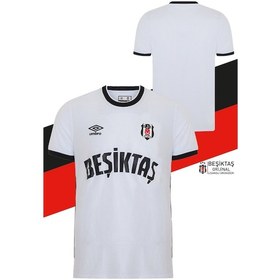 Resim Beşiktaş Orijinal Lisanslı Nostalji Beyaz Çocuk Forma Kişiye Özel Hediyelik Ahşap Kutululu Beyaz - Gri 