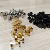 Resim 4/6 Adet Basit ve Şık Döner Düğme, Siyah ve Altın Renkli Halter Şekilli Spiral Toka - Çıkarılabilir Kıyafet Aksesuarları, Kazak Düğmeleri, Yaka ve Kol Yakası için Uygun, Dikiş Gerektirmez 