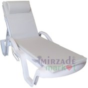 Resim Mirzademarket Şezlong Minderi Lüks Su Geçirmez Kumaş Fermuarlı-Krem 