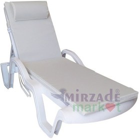 Resim Mirzademarket Şezlong Minderi Lüks Su Geçirmez Kumaş Fermuarlı-Krem 
