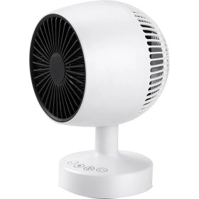 Resim Mini Isıtıcı, Boşluk Isıtıcı, Ofis Için 500W Masa Isıtıcısı, 160 ° Yanal Otomatik Salınım 3 Dişli Ayarlanabilir, Ptc Seramik Ab Fişi (Yurt Dışından) 