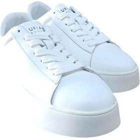 Resim Lufian Adel Unisex Hakiki Deri Sneaker Ayakkabı Beyaz Siyah 