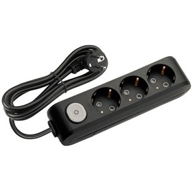 Resim Viko Multi-let 3'lü Grup Priz Anahtarlı Topraklı Çocuk Korumalı 2 Metre Siyah - 90137302 