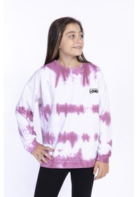 Resim Toontoy Kız Çocuk Batik Desenli Sweatshirt Vişne 